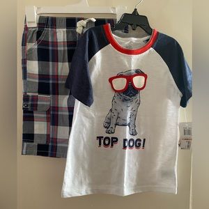 New shirt and short set for boy size 7